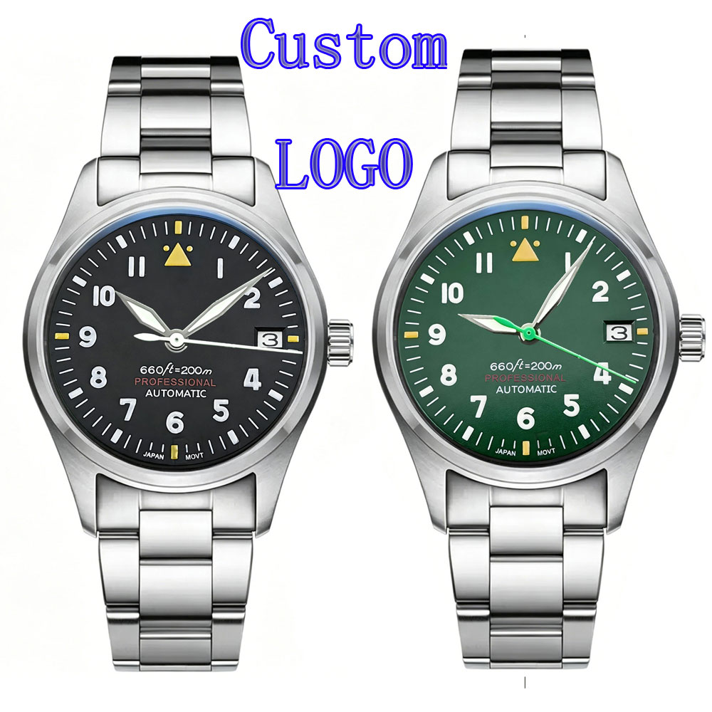 Custom LOGO 36mm 39mm Pilot Wa - Stainless Bracelet Diver avaliação e preço