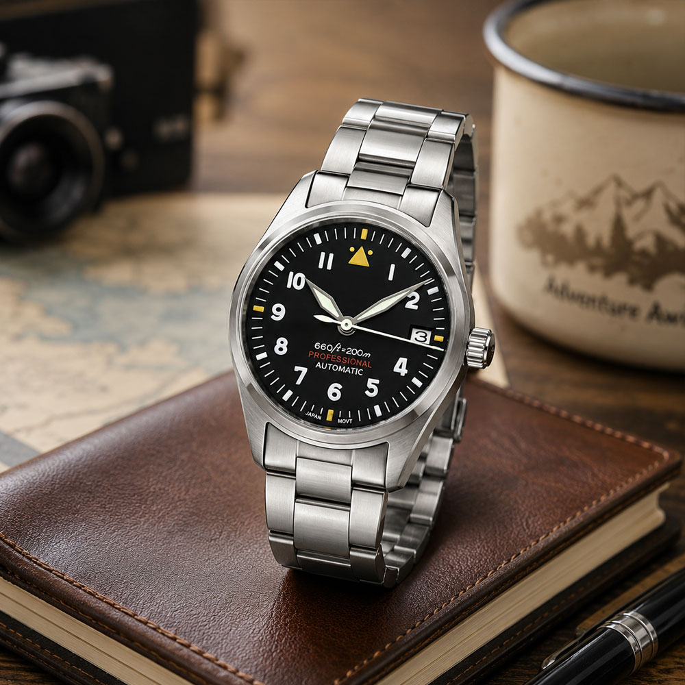 Custom LOGO 36mm 39mm Pilot Wa - Stainless Bracelet Diver avaliação e preço