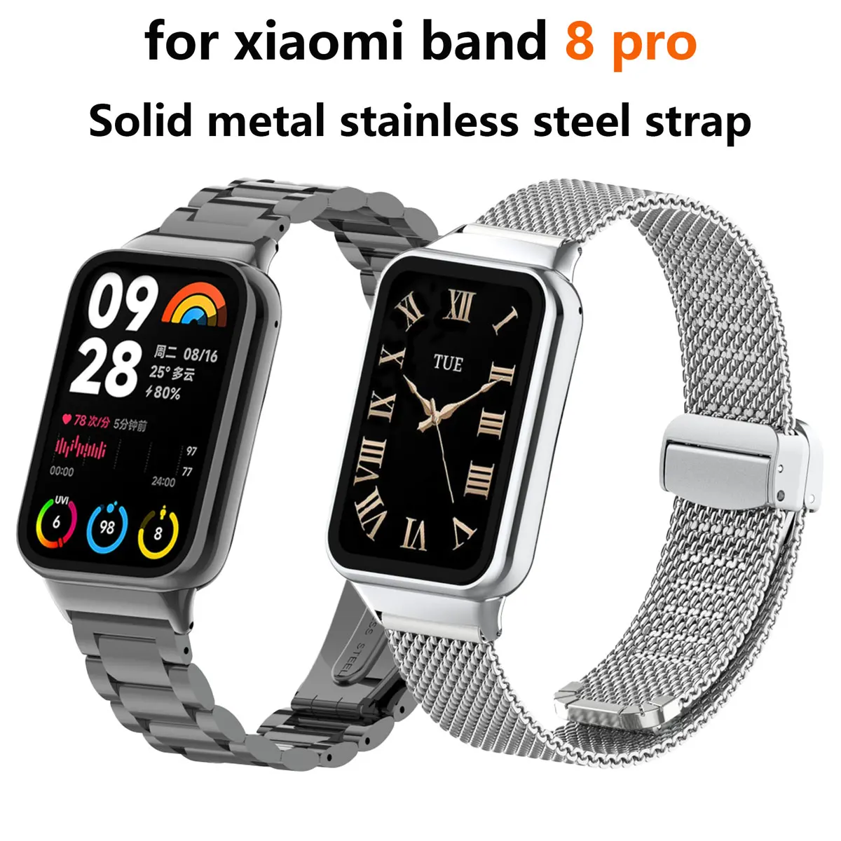 Suitable for Xiaomi band 8pro  - Mesh Strap Metal avaliação e preço