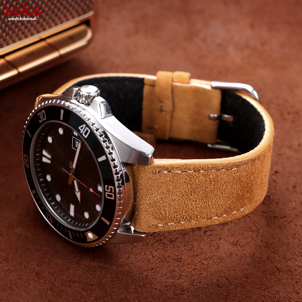 20mm Vintage Suede Cowhide Wat - Suede Strap Watch avaliação e preço