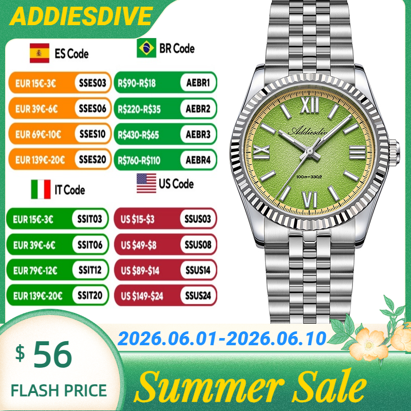 ADDIESDIVE Hight Quality Sapph - Stainless Bracelet Diver avaliação e preço