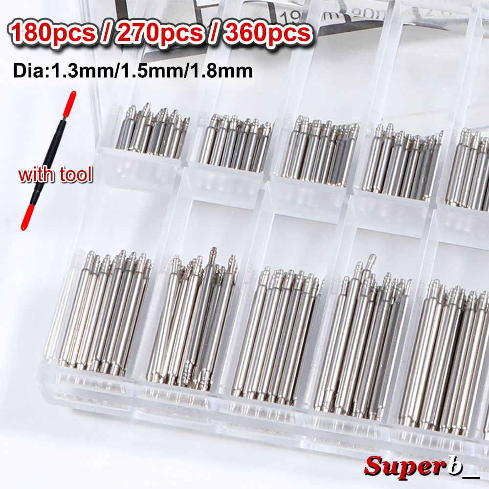 360pcs Dia 1.3mm/1.5mm/1.8mm S - Spring Bar Tool Set avaliação e preço