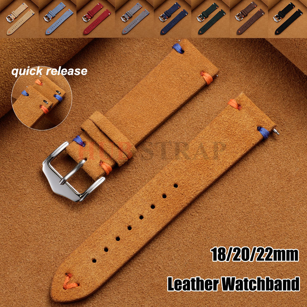 18mm 20mm 22mm Suede Leather S - Suede Strap Watch avaliação e preço