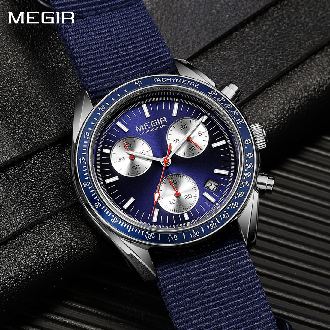 MEGIR Chronograph Canvas Strap - Canvas Strap Watch avaliação e preço