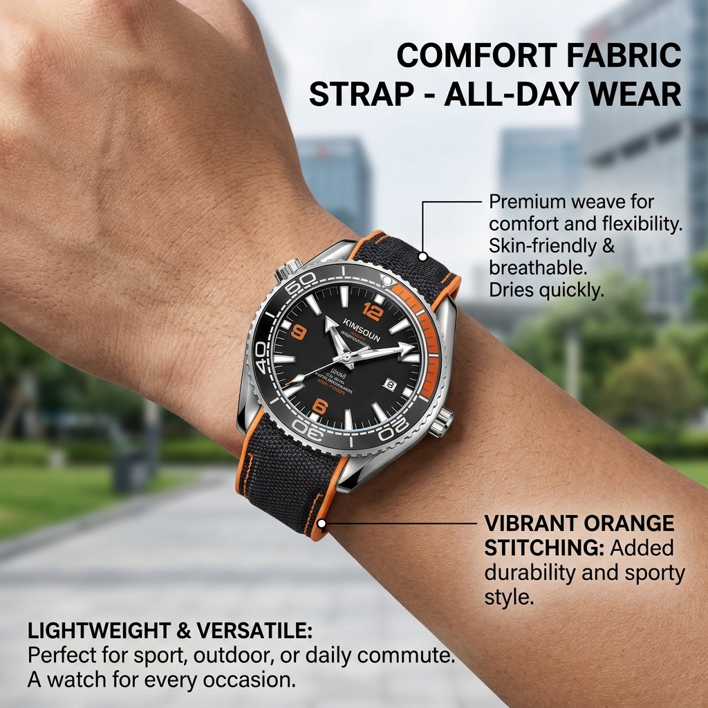 1 piece sporty men's watch wit - Canvas Strap Watch avaliação e preço