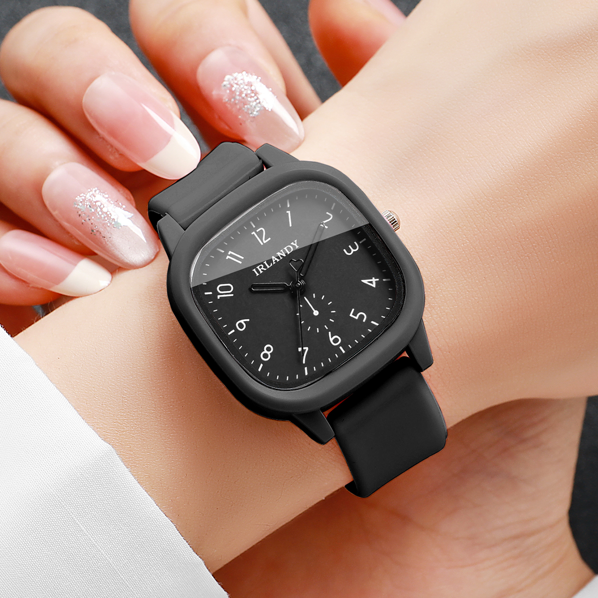 Fashion Square Women Quartz Wa - Silicone Band Women avaliação e preço