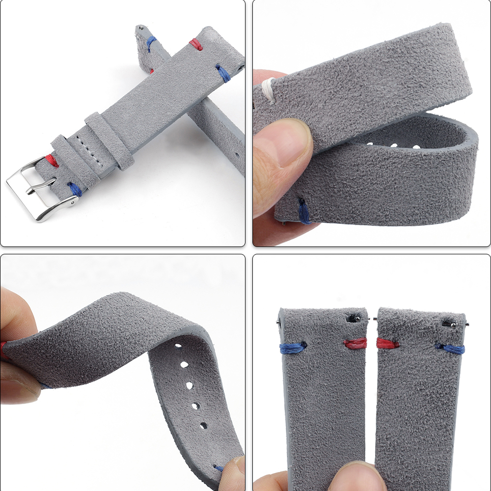 High Quality Vintage Suede Lea - Suede Strap Watch avaliação e preço