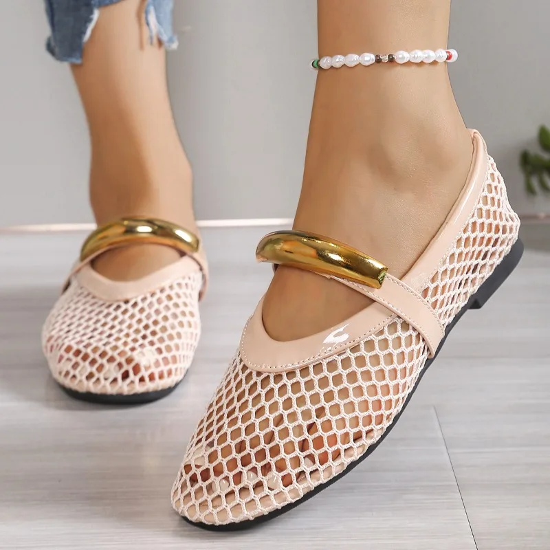 Women's Breathable Summer Roun - Mesh Strap Metal avaliação e preço