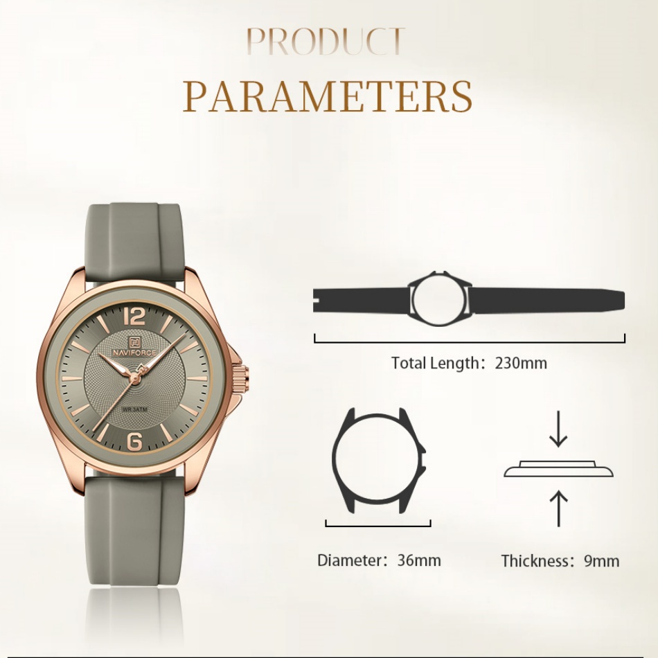 New Style NAVIFORCE Women's Wa - Silicone Band Women avaliação e preço
