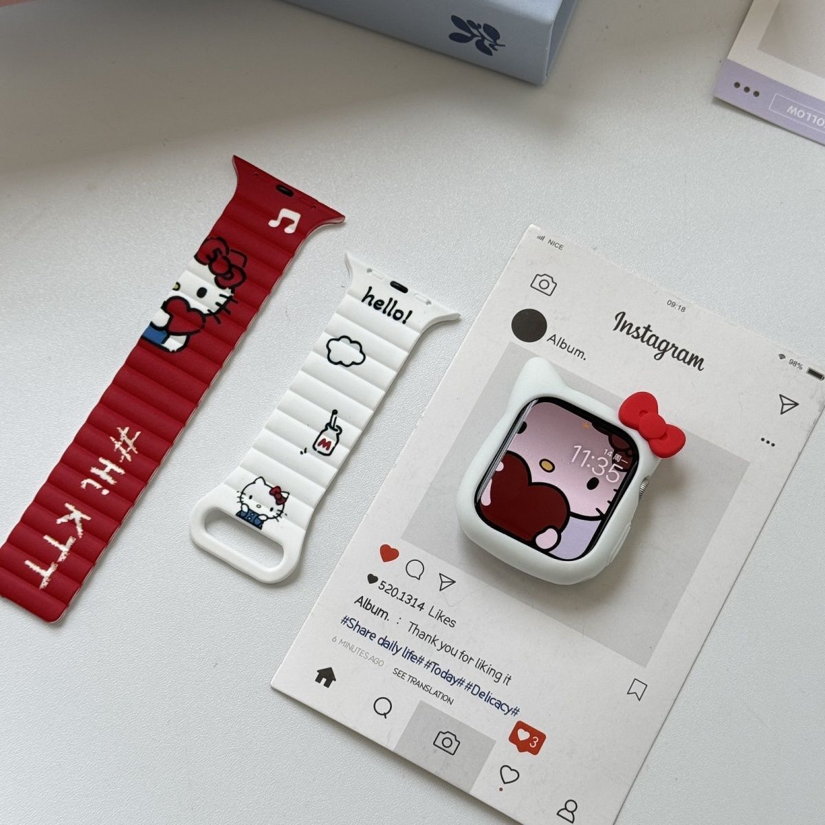 Anime Sanrio Hello Kitty Kurom - Silicone Band Women avaliação e preço