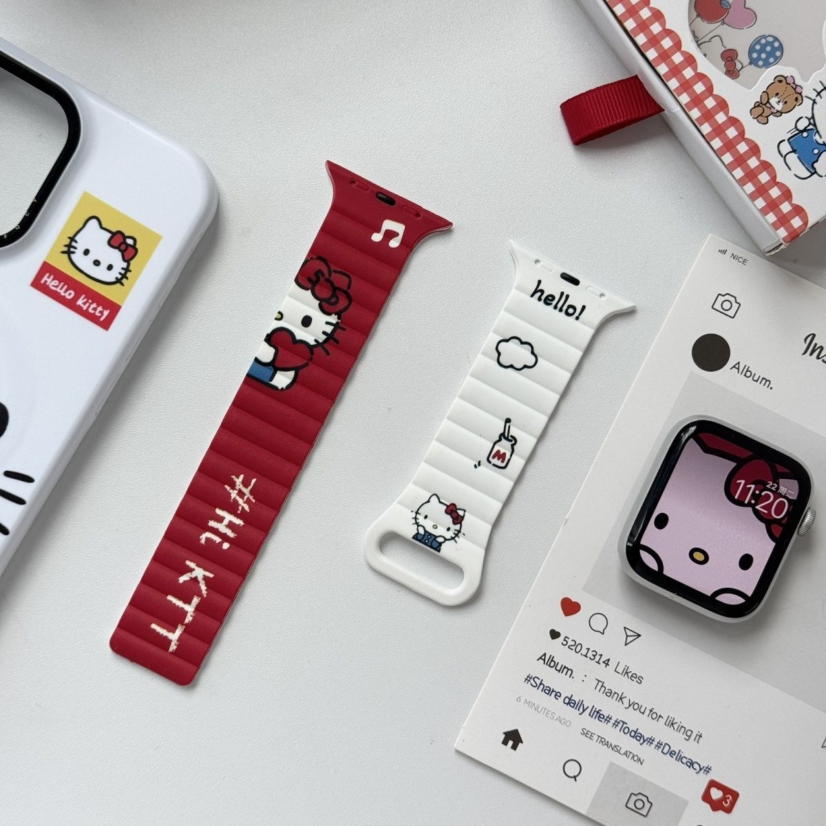 Anime Sanrio Hello Kitty Kurom - Silicone Band Women avaliação e preço