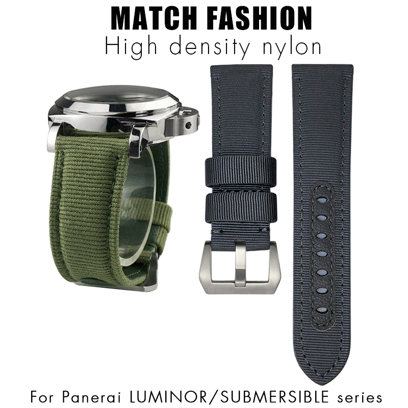 for Panerai 24mm New Nylon Wat - Canvas Strap Watch avaliação e preço