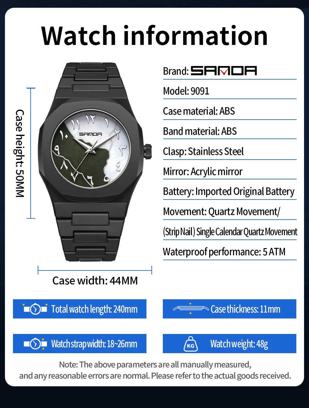 2025 SANDA Fashion Men's and W - Rubber Strap Diver avaliação e preço