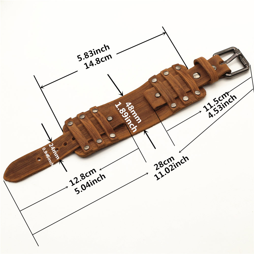 Punk Leather Watch Strap for M - Tropic Strap Vintage avaliação e preço