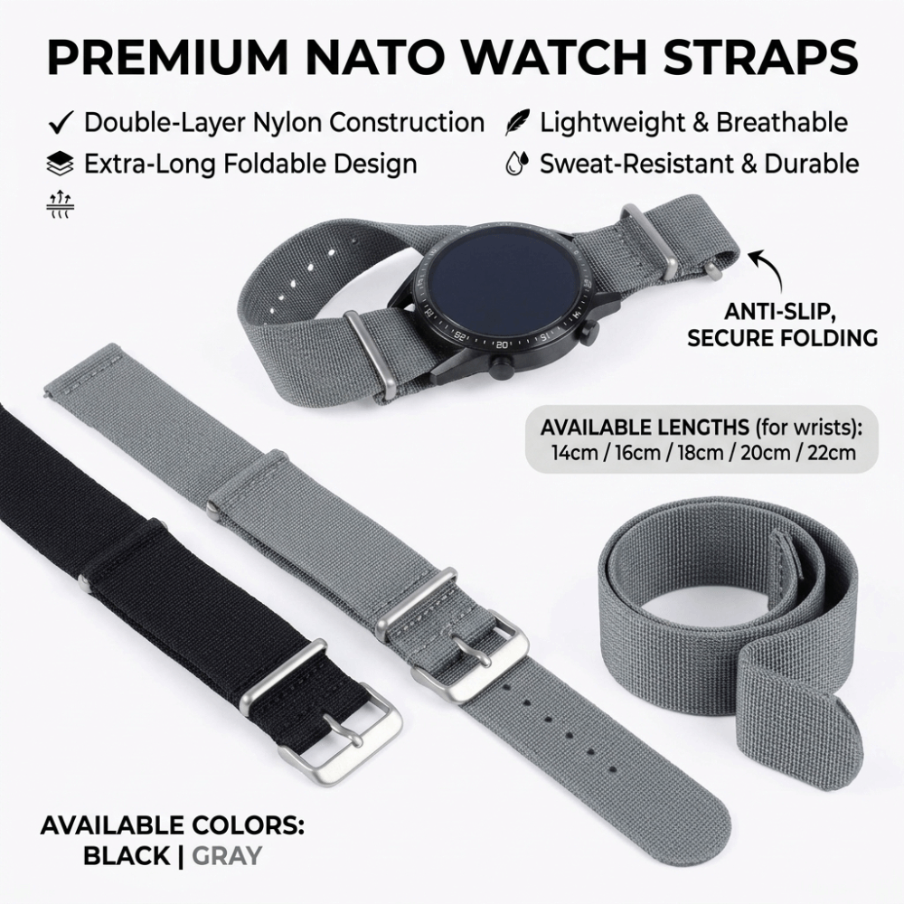 14/16/18/20/22mm NATO Watch Ba - Nato Strap Nylon avaliação e preço