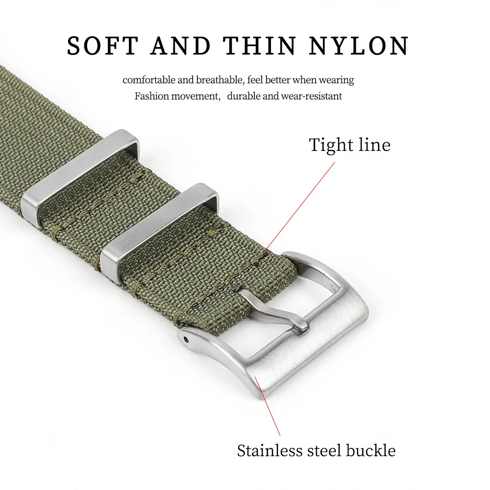 20mm 22mm High Quality Nylon W - Canvas Strap Watch avaliação e preço