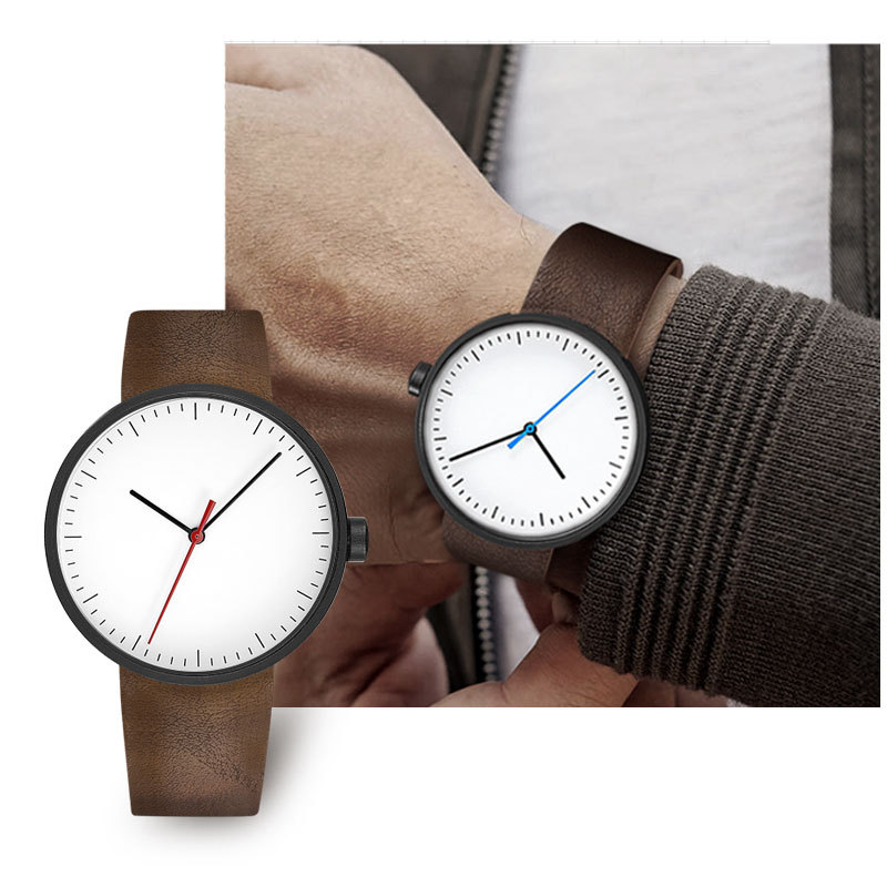 UTHAI Watch Men Simple Trendy  - Leather Watch Band Men avaliação e preço