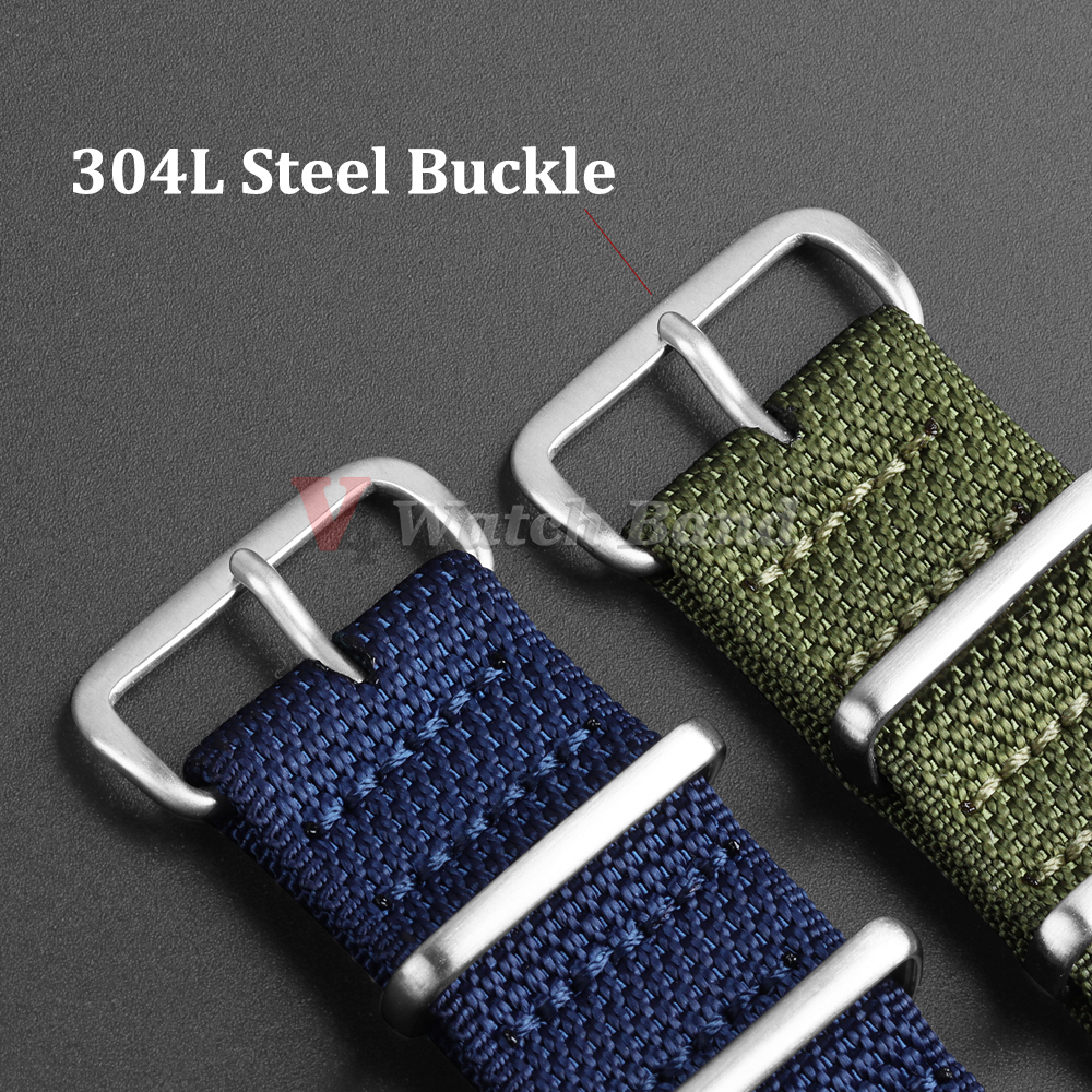 Dense Nylon Strap 20mm 22mm Wo - Perlon Strap Woven avaliação e preço