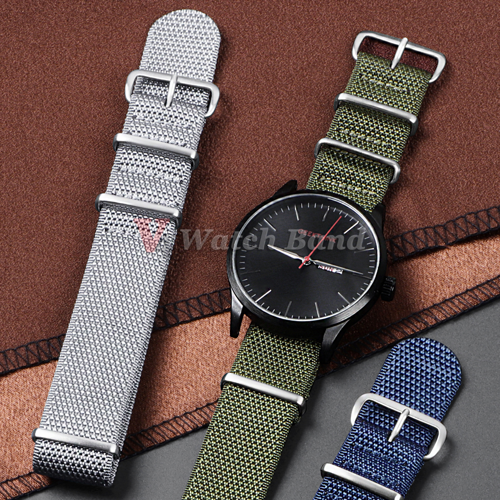 Dense Nylon Strap 20mm 22mm Wo - Perlon Strap Woven avaliação e preço